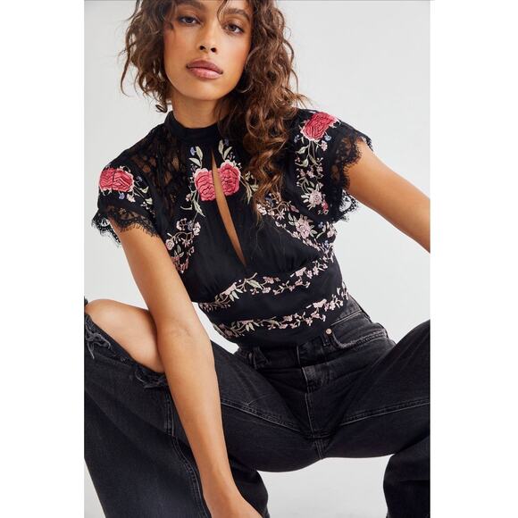 Free People Tops - Free People Chiara Embroidered Top XS